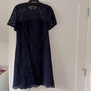 Navy lace sophisticated designer dress